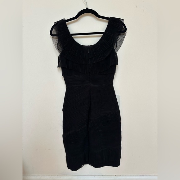 BCBGMAXAZRIA Briana Pleated Tulle bodycon dress - Picture 2 of 16